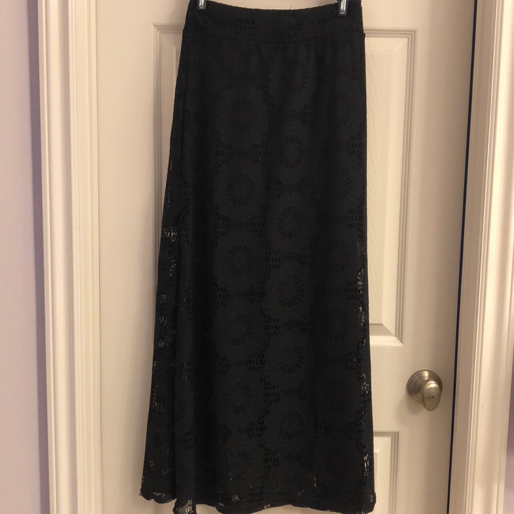 Black maxi skirt